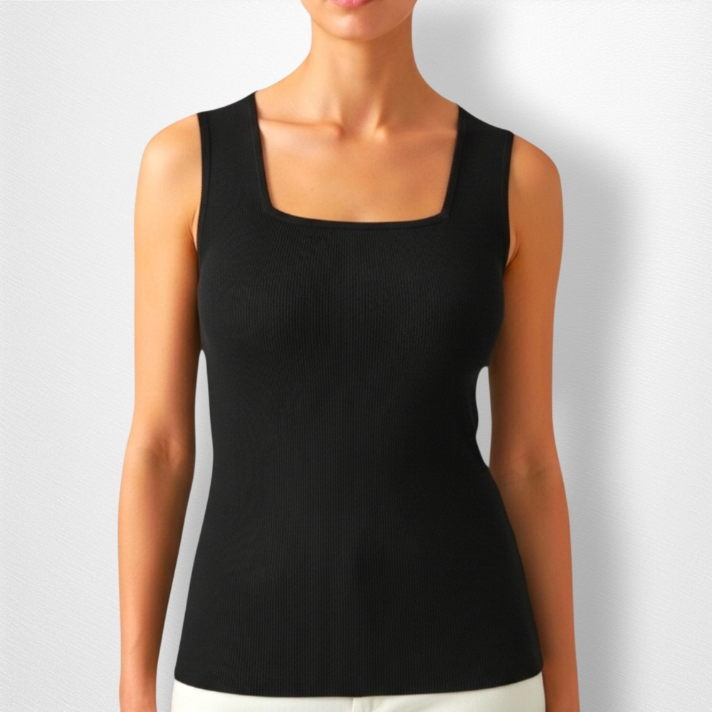 Womens Ribbed Tank Top Thick Knit